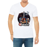 Thundercats Group Shot Vintage Circle T Shirt V-neck Tee | Artistshot