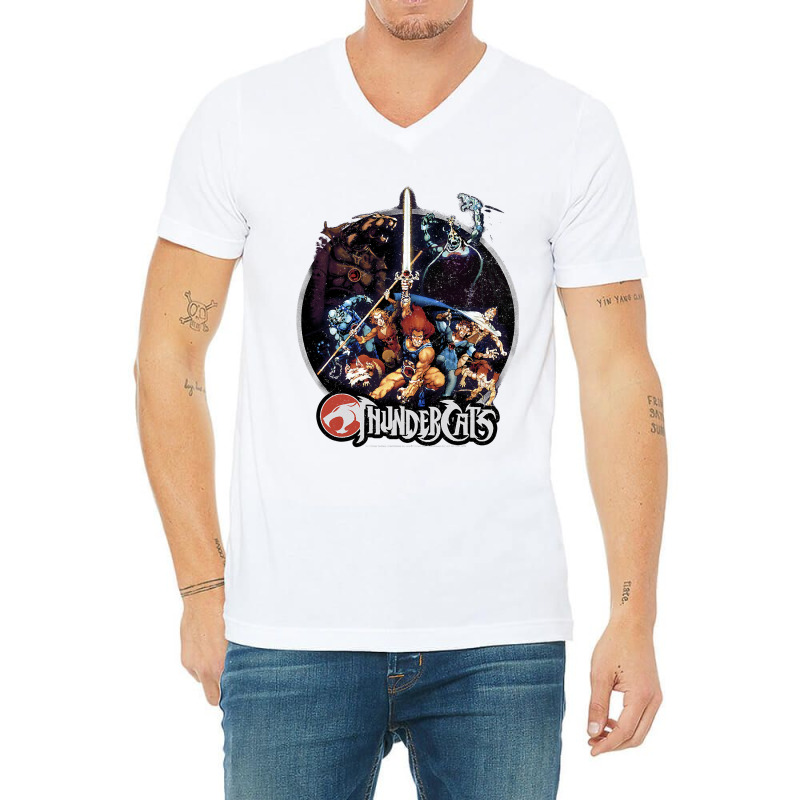 Thundercats Group Shot Vintage Circle T Shirt V-Neck Tee by Binhthai9809 | Artistshot