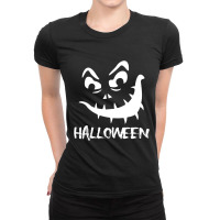 Halloween Pumpkin Funny Face Classic Ladies Fitted T-shirt | Artistshot