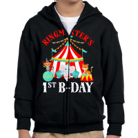 Kids 1 Year Old Ringmaster Circus 1st Birthday Kids T Shirt Youth Zipper Hoodie | Artistshot