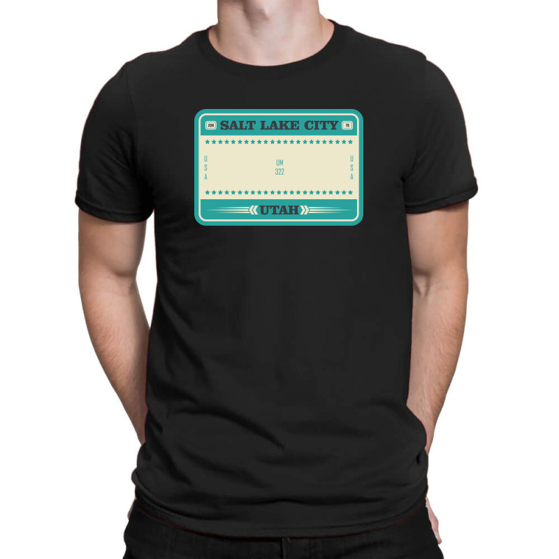 Usa Salt Lake City Utah License Plate T-shirt | Artistshot