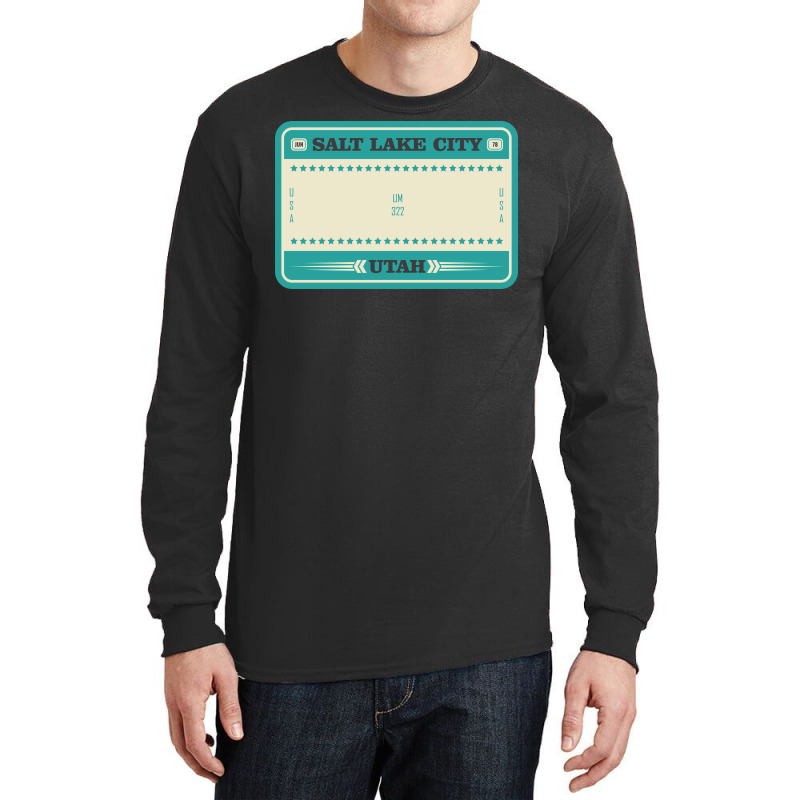 Usa Salt Lake City Utah License Plate Long Sleeve Shirts | Artistshot