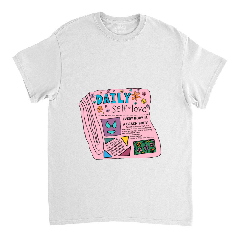 Daily Self Love Newspaper Classic T-shirt | Artistshot