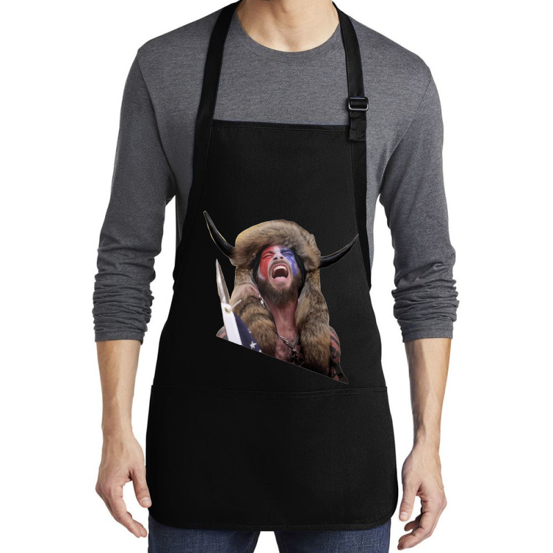 The Horned Shirtless Trump Protestor Medium-length Apron | Artistshot