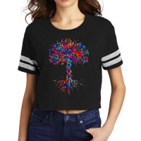 Dna Tree Life Watercolor Genetic Biologist Science Earth Day Scorecard Crop Tee | Artistshot