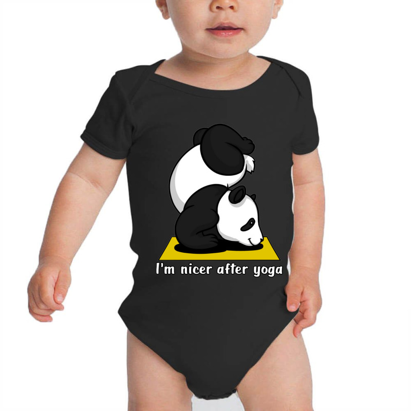 Panda Yoga Baby Bodysuit | Artistshot