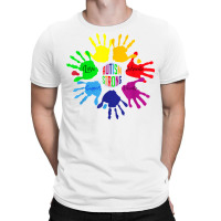 Autism Awareness Shirt Sign Language Hand Puzzle Support T Shirt T-shirt | Artistshot