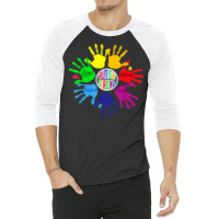 Autism Awareness Shirt Sign Language Hand Puzzle Support T Shirt 3/4 Sleeve Shirt | Artistshot