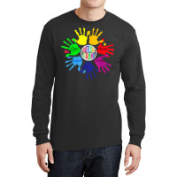 Autism Awareness Shirt Sign Language Hand Puzzle Support T Shirt Long Sleeve Shirts | Artistshot