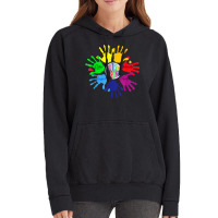 Autism Awareness Shirt Sign Language Hand Puzzle Support T Shirt Vintage Hoodie | Artistshot