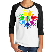 Autism Awareness Shirt Sign Language Hand Puzzle Support T Shirt Youth 3/4 Sleeve | Artistshot