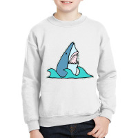 Shark In Water Youth Sweatshirt | Artistshot