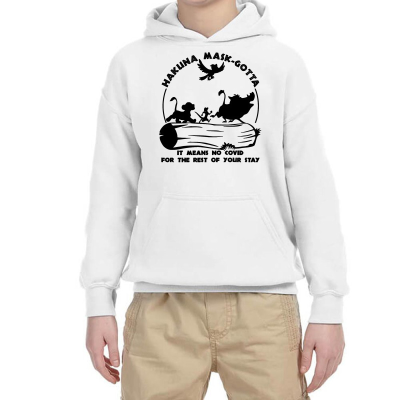 Hakuna Mask Gotta Youth Hoodie by qimanariski | Artistshot