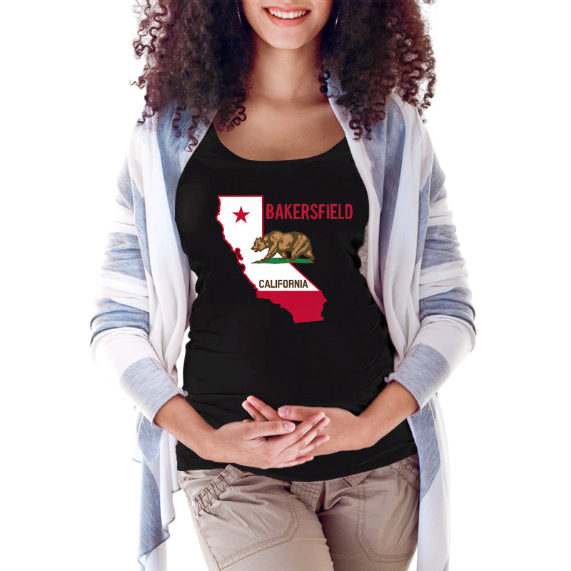 Bakersfield   California Flag  Cool Vintage Bakersfield Ca Premium T S Maternity Scoop Neck T-shirt by Gondran | Artistshot