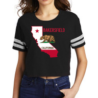 Bakersfield   California Flag  Cool Vintage Bakersfield Ca Premium T S Scorecard Crop Tee | Artistshot