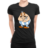 Obelix And Dogmatix Asterix Ladies Fitted T-shirt | Artistshot