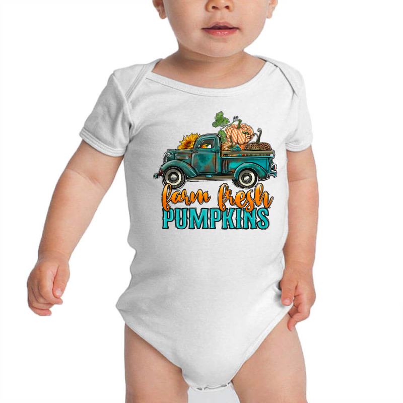 Farm Fresh Pumpkins Truck Baby Bodysuit by RanaPortraitStore | Artistshot