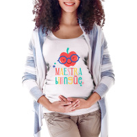 Cute Maestra Bilingue Bilingual Teacher Premium T Shirt Maternity Scoop Neck T-shirt | Artistshot