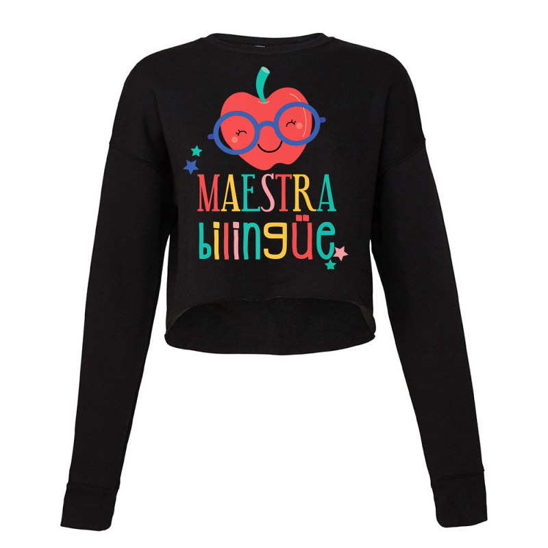 Cute Maestra Bilingue Bilingual Teacher Premium T Shirt Cropped Sweater by puawhla | Artistshot