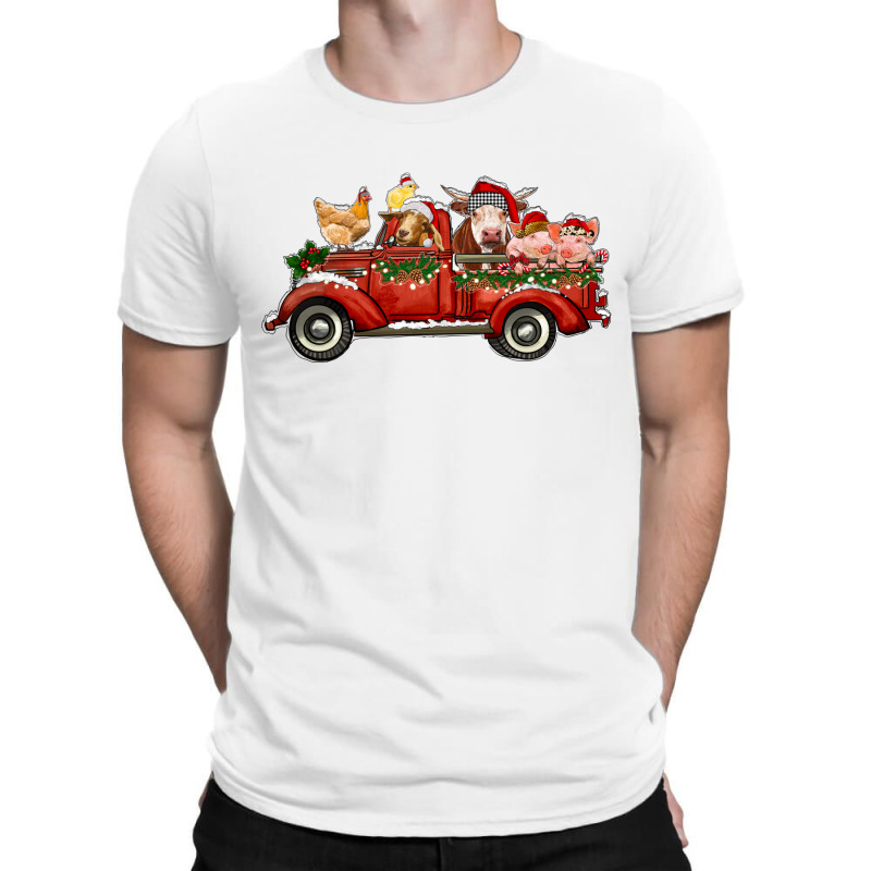 Christmas Truck With Farm Animals T-Shirt by RanaPortraitStore | Artistshot