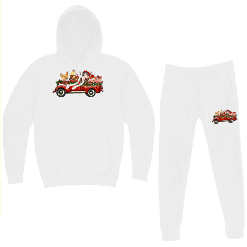 Christmas Truck With Farm Animals Hoodie & Jogger set by RanaPortraitStore | Artistshot