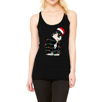 Cat Wrapped Up In Christmas Lights 98 Racerback Tank | Artistshot