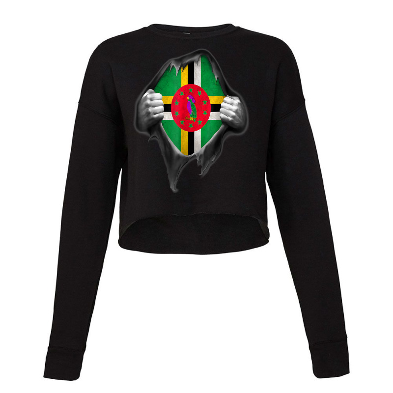 Dominica Flag T Shirt Dominican Roots Dna T Shirt Cropped Sweater by survisgn | Artistshot