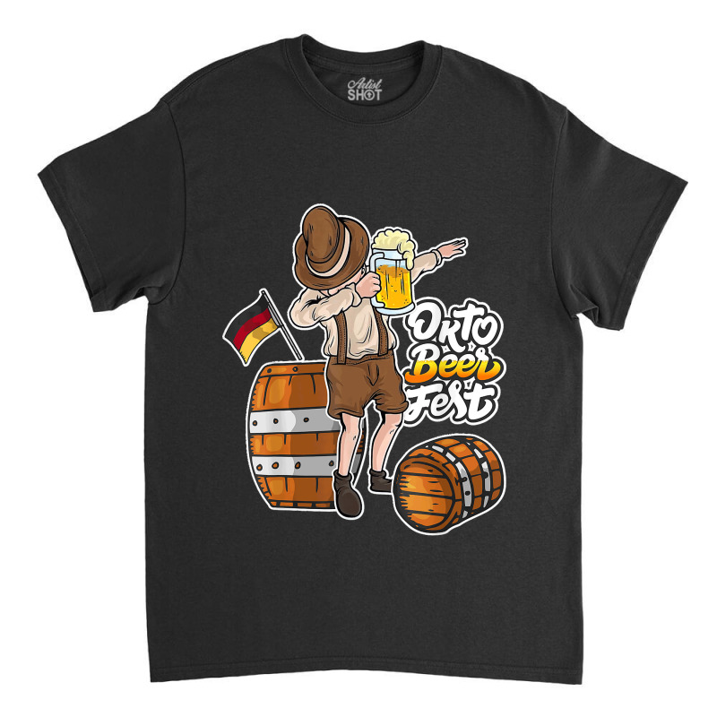 Cool Dabbing German Man With Beer Mug Shirt Oktoberfest T Shirt Classic T-shirt by JerrodHeathGaylon | Artistshot