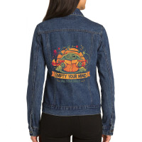 Food Sensitive Baby Yoda Ladies Denim Jacket | Artistshot