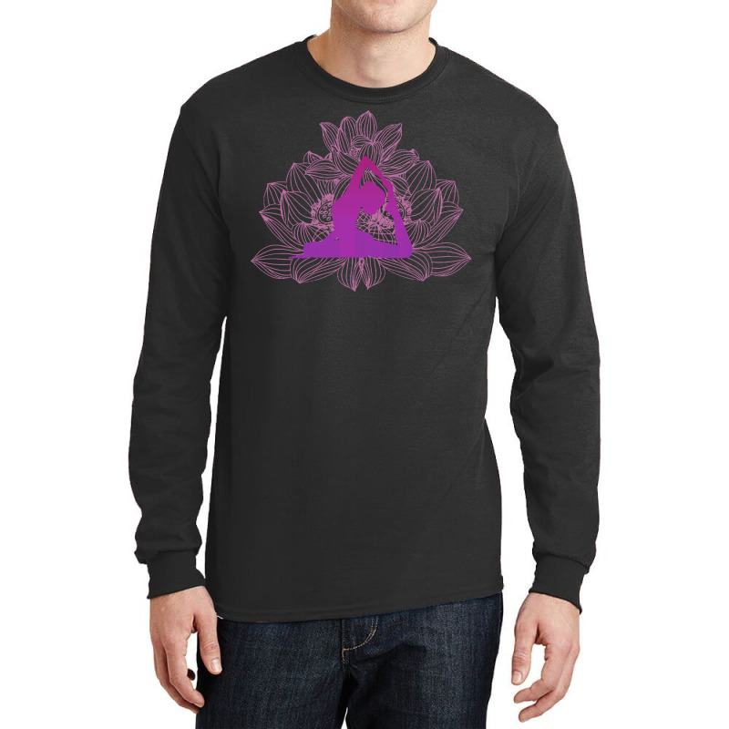 Meditation Yoga T Shirtmeditation And Yoga T Shirt (3) Long Sleeve Shirts | Artistshot