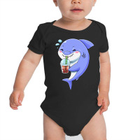 Shark Bubble Tea T  Shirt Shark Bubble Tea Sea Boba Milk Tea Chinese A Baby Bodysuit | Artistshot