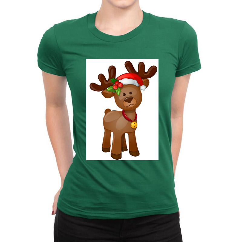 Rudolph The Red Nosed Reindeer Ladies Fitted T-Shirt by Artango | Artistshot