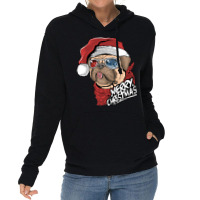 Pug Christmas Gifts T Shirtmerry Pugly Christmas T Shirt Lightweight Hoodie | Artistshot