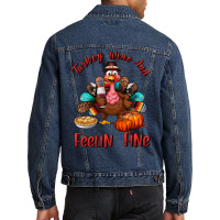 Turkey Wine And Feelin Fine Men Denim Jacket | Artistshot