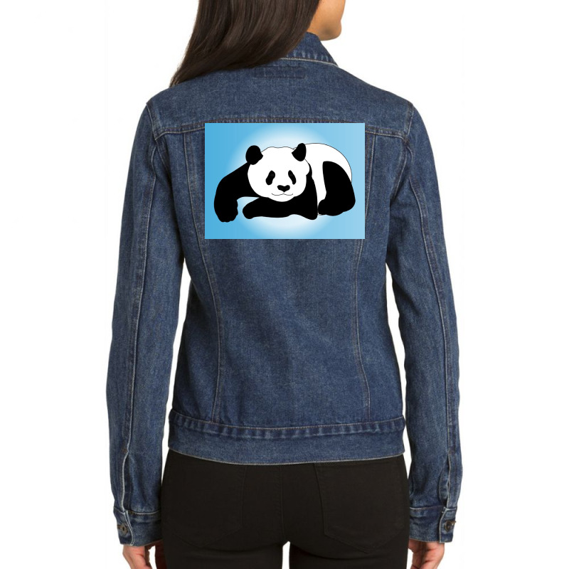 Mommy Panda Ladies Denim Jacket by Artango | Artistshot