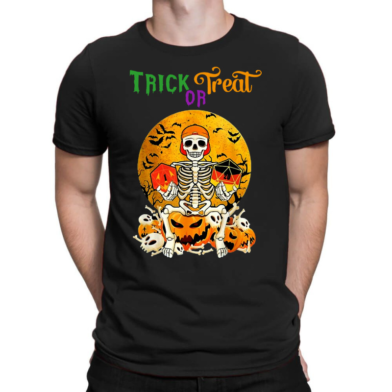 Trick Or Treat Skeleton Roll For Initiative Role Playing T-Shirt by Agus w | Artistshot