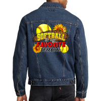 Softball Is My Favorite Season Men Denim Jacket | Artistshot