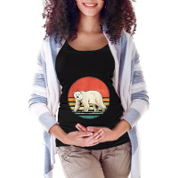 Retro Vintage Polar Bear Cool Polar Bear Lover Maternity Scoop Neck T-shirt | Artistshot