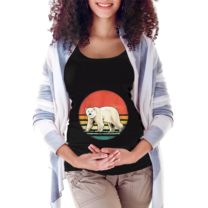 Retro Vintage Polar Bear Cool Polar Bear Lover Maternity Scoop Neck T-shirt by Hoang95 | Artistshot