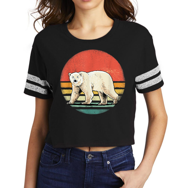 Retro Vintage Polar Bear Cool Polar Bear Lover Scorecard Crop Tee by Hoang95 | Artistshot