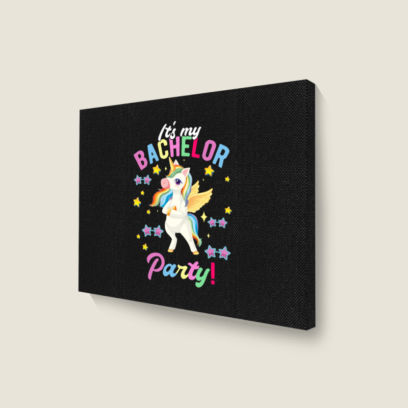 Girls Bachelor Party Unicorn Bachelorette Landscape Canvas Print | Artistshot