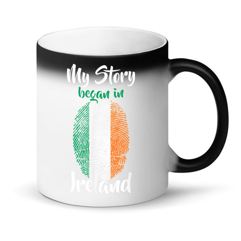 Irish Pride Fingerprint   My Story Started In Ireland Flag T Shirt Magic Mug by puawhla | Artistshot