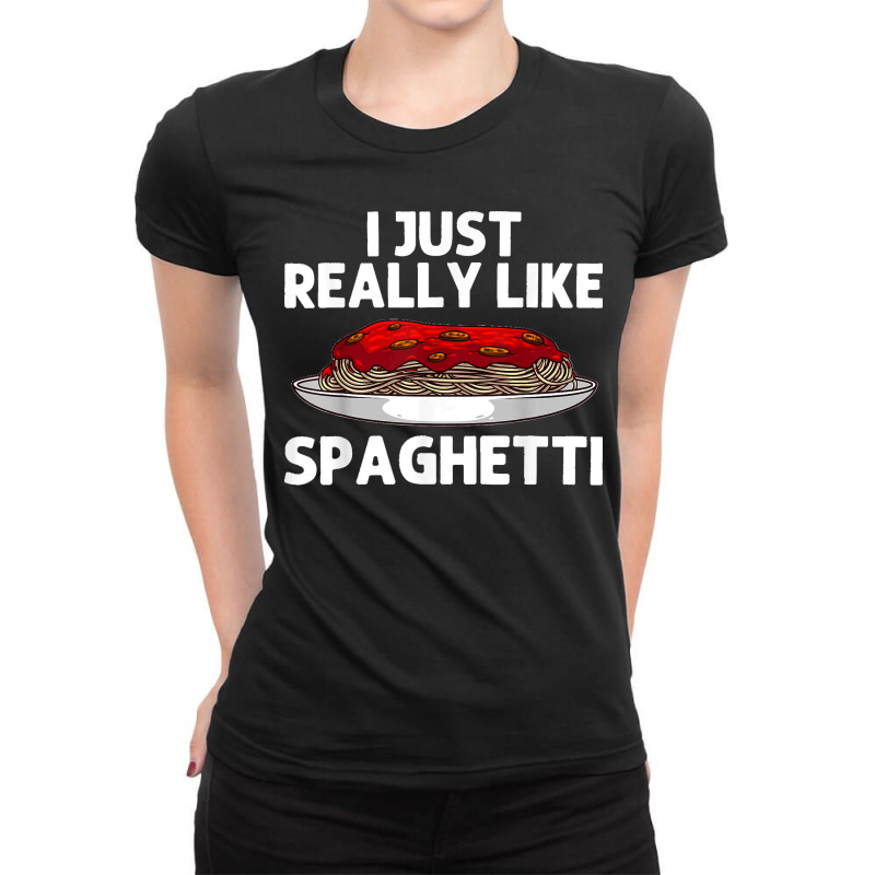 Funny Spaghetti For Men Women Italian Pasta Meatball Foodie T Shirt Ladies Fitted T-Shirt by JerrodHeathGaylon | Artistshot