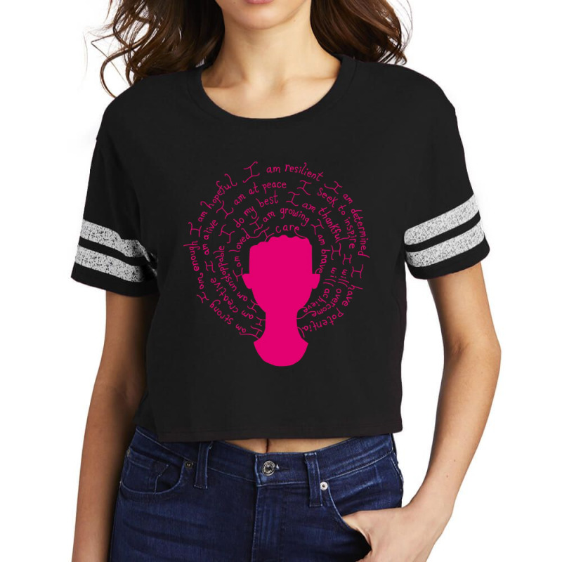 Self Care Matters Magenta Silhouette Scorecard Crop Tee by VictorCruz | Artistshot