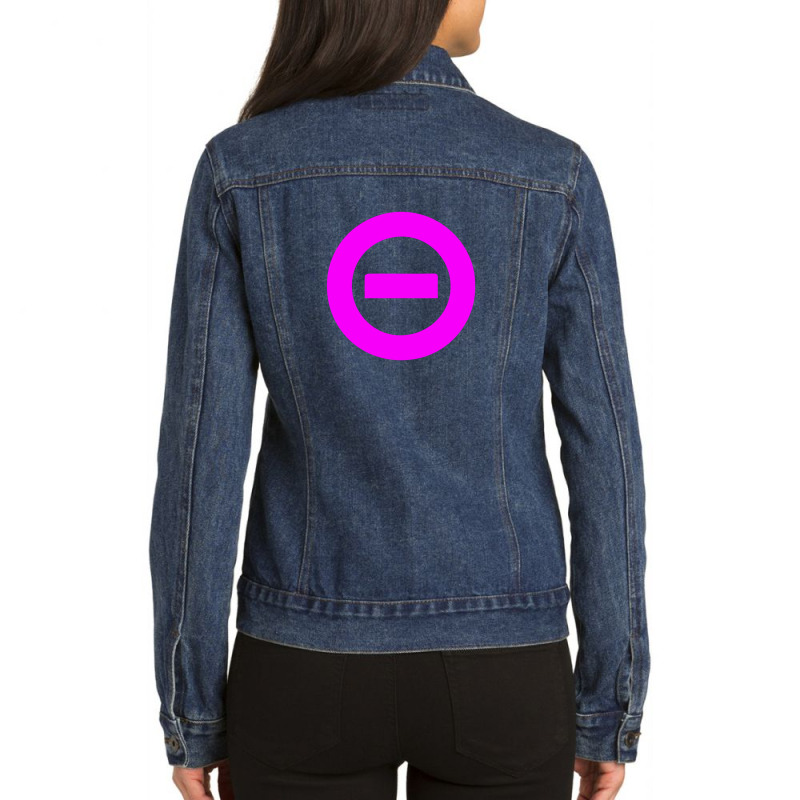 Type O N Funny Trend New Gifts Essensialegative Ladies Denim Jacket by reka4 | Artistshot