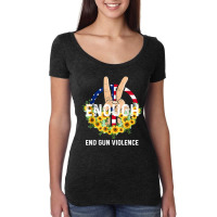 Enough End Gun Violence No Gun Women's Triblend Scoop T-shirt | Artistshot