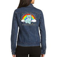 Life Is Meaningless Everything Dies Cute Nihilism Design T Shirt Ladies Denim Jacket | Artistshot