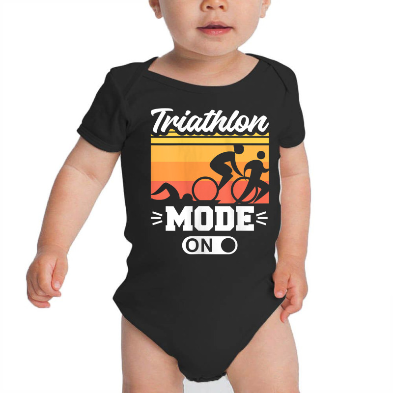 Womens Triathlon Mode On Cycling Swimming Running Triathlete Tank Top Baby Bodysuit | Artistshot