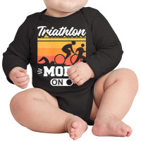 Womens Triathlon Mode On Cycling Swimming Running Triathlete Tank Top Long Sleeve Baby Bodysuit | Artistshot