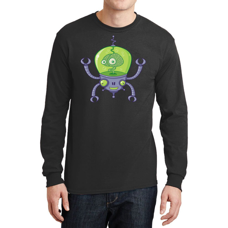 Brainbot Robot With Brain Long Sleeve Shirts by fizzgig | Artistshot